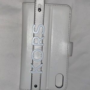 MK Leather Hand-strap Folio Case For Iphone XSMAX